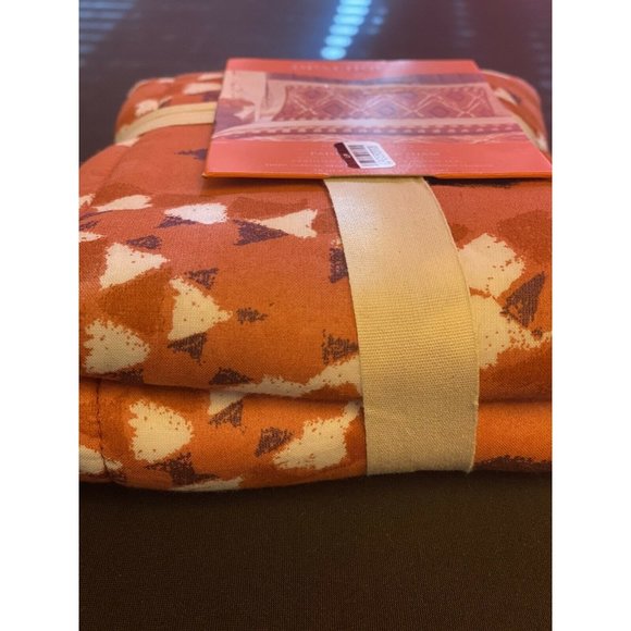 Standard Global Paisley Pieced Sham Rust Red Opalh - Picture 5 of 9